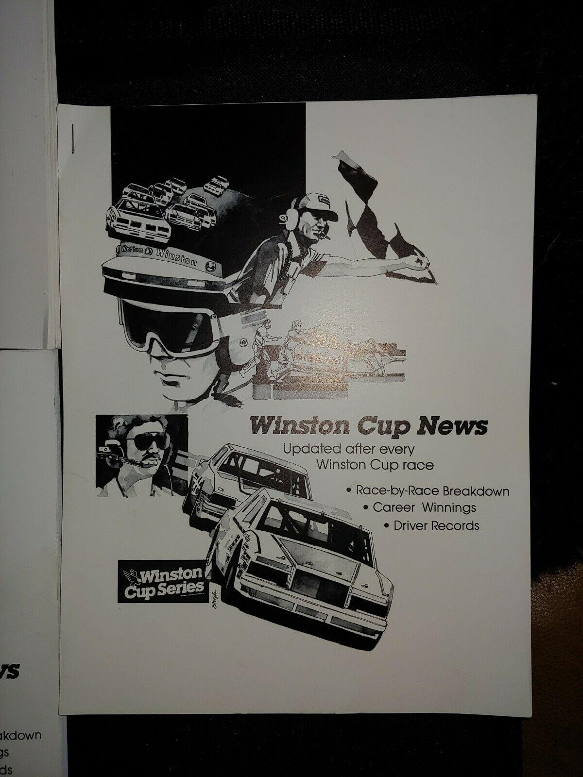 Vintage Nascar Winston Cup News All Driver Records Winnings Breakdown 1990