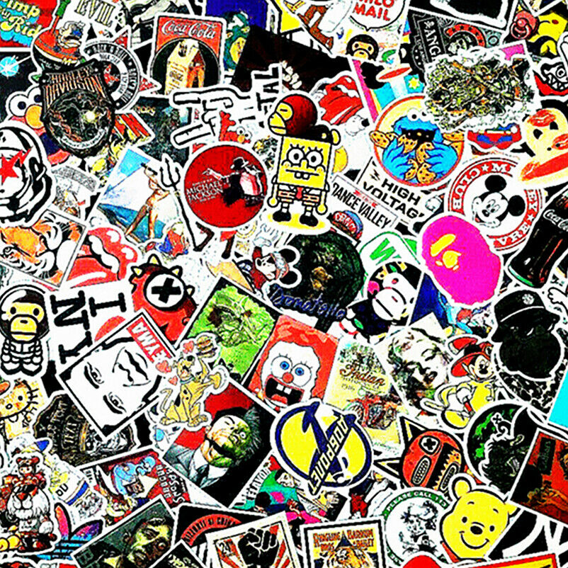 Stickers 200 Kids Child Fun Skateboard Laptop Decals Luggage Dope Sticker Random